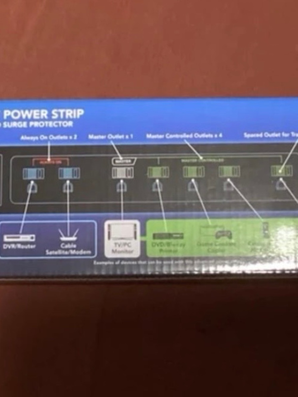 Sunbeam Advanced 7 Outlet Power Strip New